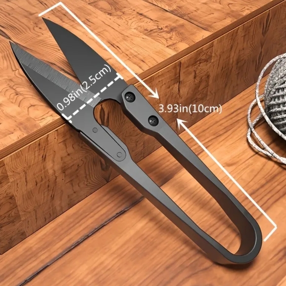 Stainless Steel ✂️ U-Shaped Spring Sewing Scissors, Embroidery Clippers ☆》NWT《☆ - Picture 4 of 7